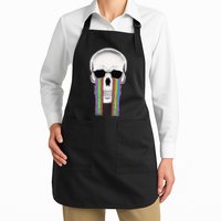 Tear Drop Crying Sad Rainbow Skull Drip Apron