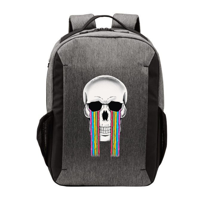 Tear Drop Crying Sad Rainbow Skull Drip Vector Backpack