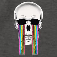 Tear Drop Crying Sad Rainbow Skull Drip Vector Backpack