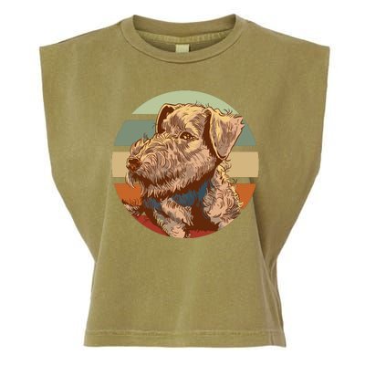 Terrier Dog Cute Sunset Garment-Dyed Women's Muscle Tee