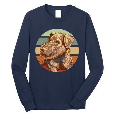 Terrier Dog Cute Sunset Long Sleeve Shirt