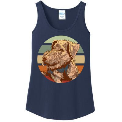 Terrier Dog Cute Sunset Ladies Essential Tank