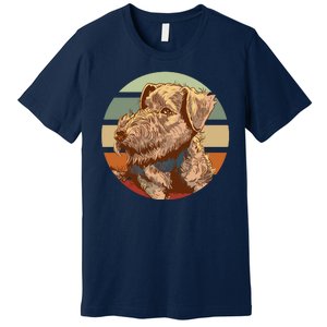 Terrier Dog Cute Sunset Premium T-Shirt