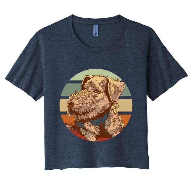 Terrier Dog Cute Sunset Crop Top