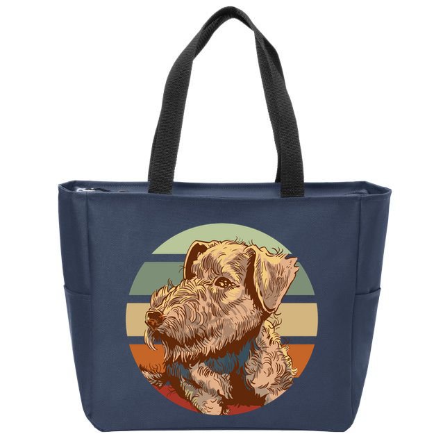 Terrier Dog Cute Sunset Zip Tote Bag