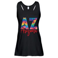 Tie Dye Colorful Heart Arizona State Gift Ladies Essential Flowy Tank