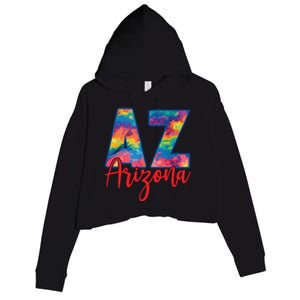 Tie Dye Colorful Heart Arizona State Gift Crop Fleece Hoodie