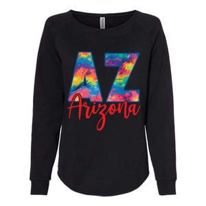 Tie Dye Colorful Heart Arizona State Gift Womens California Wash Sweatshirt