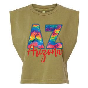 Tie Dye Colorful Heart Arizona State Gift Garment-Dyed Women's Muscle Tee