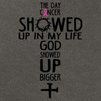 The Day Cancer Showed Up In My Lift God Showed Up Bigger Faith Cotton Canvas Backpack