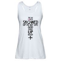 The Day Cancer Showed Up In My Lift God Showed Up Bigger Faith Ladies Essential Flowy Tank