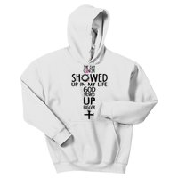 The Day Cancer Showed Up In My Lift God Showed Up Bigger Faith Kids Hoodie