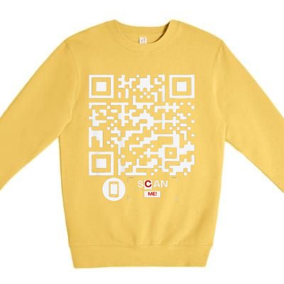 Trump Dancing Codefunny Qr Scan Premium Crewneck Sweatshirt