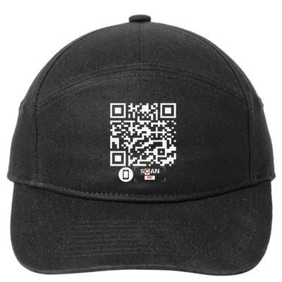 Trump Dancing Codefunny Qr Scan 7-Panel Snapback Hat