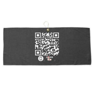 Trump Dancing Codefunny Qr Scan Large Microfiber Waffle Golf Towel