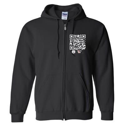 Trump Dancing Codefunny Qr Scan Full Zip Hoodie