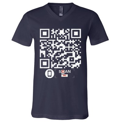 Trump Dancing Codefunny Qr Scan V-Neck T-Shirt