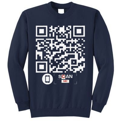 Trump Dancing Codefunny Qr Scan Tall Sweatshirt