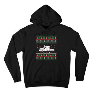 Truck Driver Christmas Ugly Sweater Trucker Hoodie