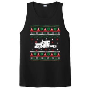 Truck Driver Christmas Ugly Sweater Trucker PosiCharge Competitor Tank