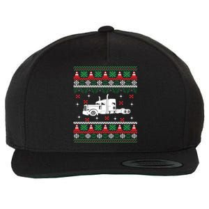 Truck Driver Christmas Ugly Sweater Trucker Wool Snapback Cap