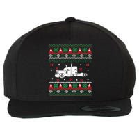 Truck Driver Christmas Ugly Sweater Trucker Wool Snapback Cap