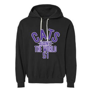 Tone Deaf Cats Against The World Garment-Dyed Fleece Hoodie