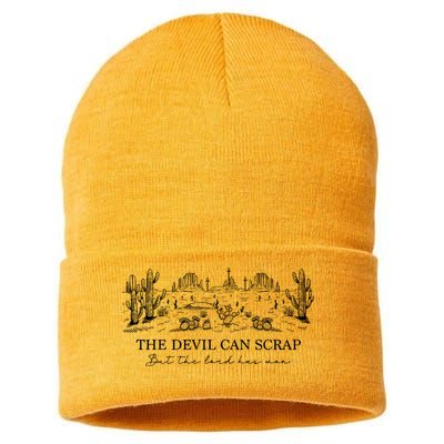 The Devil Can Scrap But The Lord Has Won Western Sustainable Knit Beanie