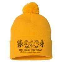 The Devil Can Scrap But The Lord Has Won Western Pom Pom 12in Knit Beanie