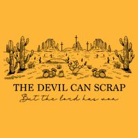 The Devil Can Scrap But The Lord Has Won Western Pom Pom 12in Knit Beanie