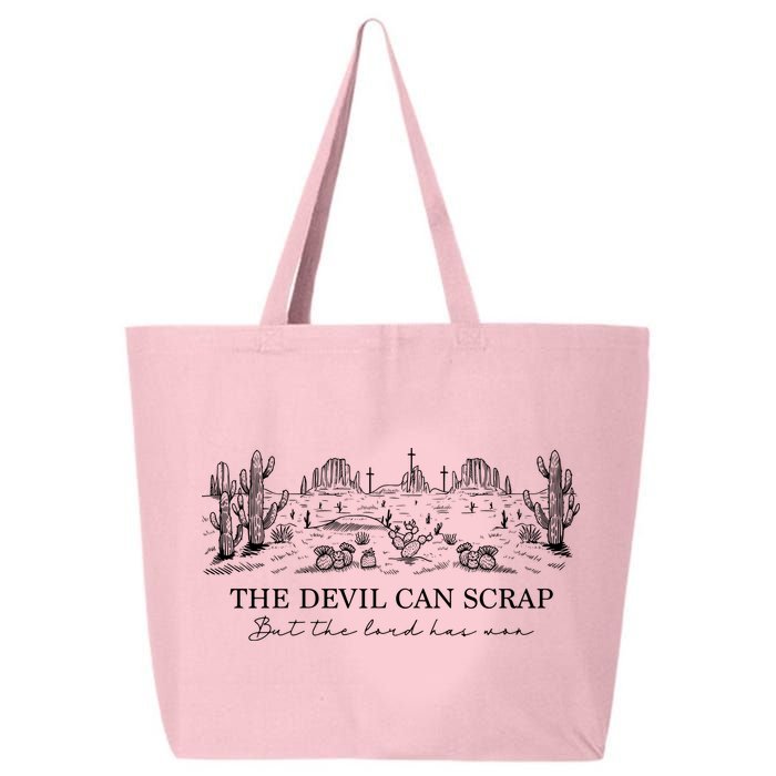 The Devil Can Scrap But The Lord Has Won Western 25L Jumbo Tote