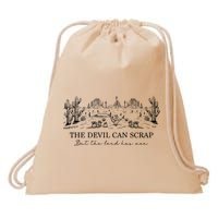 The Devil Can Scrap But The Lord Has Won Western Drawstring Bag