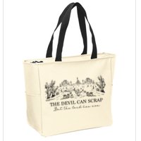 The Devil Can Scrap But The Lord Has Won Western Zip Tote Bag