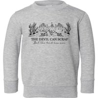 The Devil Can Scrap But The Lord Has Won Western Toddler Sweatshirt