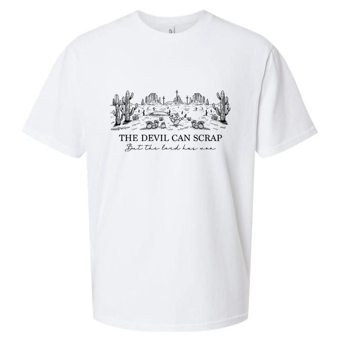 The Devil Can Scrap But The Lord Has Won Western Sueded Cloud Jersey T-Shirt