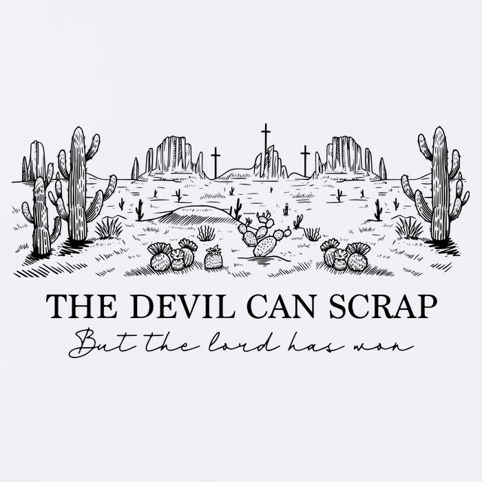 The Devil Can Scrap But The Lord Has Won Western Sueded Cloud Jersey T-Shirt