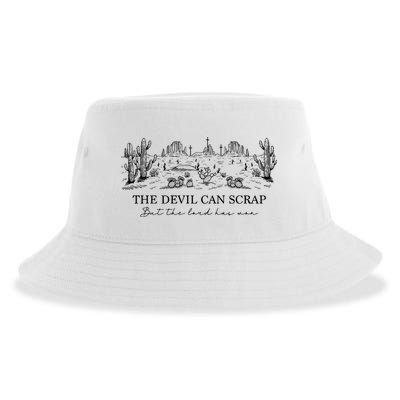 The Devil Can Scrap But The Lord Has Won Western Sustainable Bucket Hat
