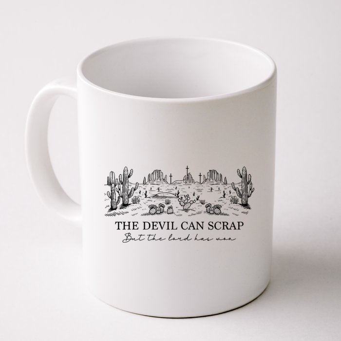 The Devil Can Scrap But The Lord Has Won Western Mug