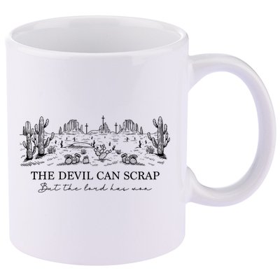 The Devil Can Scrap But The Lord Has Won Western 11oz C Handle Ceramic Mug