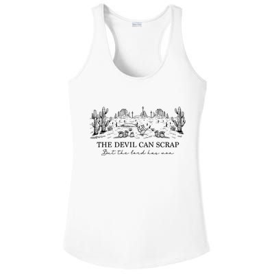 The Devil Can Scrap But The Lord Has Won Western Ladies PosiCharge Competitor Racerback Tank