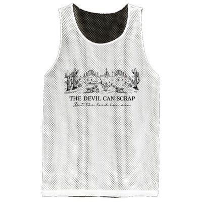 The Devil Can Scrap But The Lord Has Won Western Mesh Reversible Basketball Jersey Tank