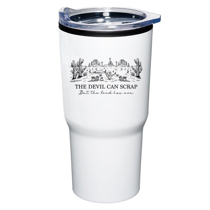 The Devil Can Scrap But The Lord Has Won Western Tumbler