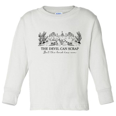 The Devil Can Scrap But The Lord Has Won Western Toddler Long Sleeve Shirt