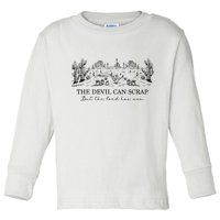 The Devil Can Scrap But The Lord Has Won Western Toddler Long Sleeve Shirt