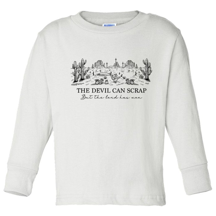 The Devil Can Scrap But The Lord Has Won Western Toddler Long Sleeve Shirt