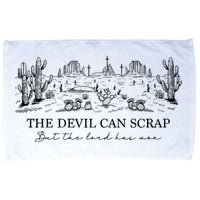 The Devil Can Scrap But The Lord Has Won Western Microfiber Hand Towel