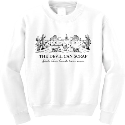 The Devil Can Scrap But The Lord Has Won Western Kids Sweatshirt