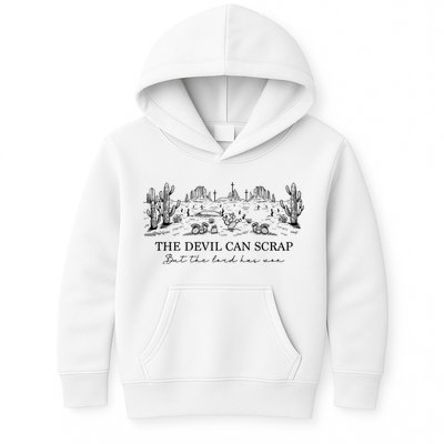 The Devil Can Scrap But The Lord Has Won Western Kids Hoodie