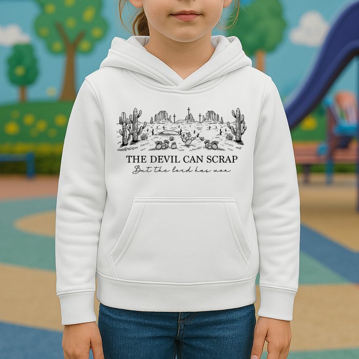 The Devil Can Scrap But The Lord Has Won Western Kids Hoodie