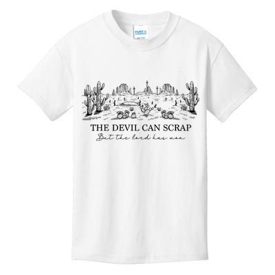 The Devil Can Scrap But The Lord Has Won Western Kids T-Shirt